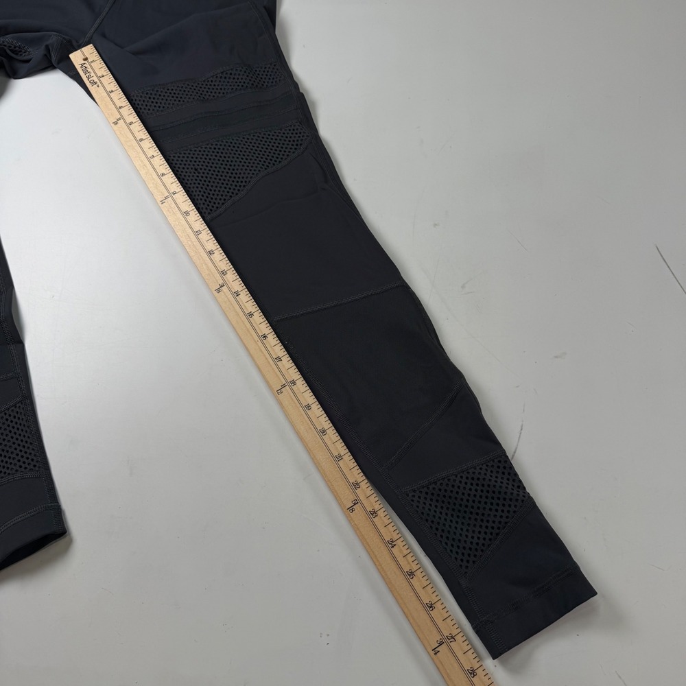 Lululemon Wunder Under High Rise‎ Mix & Mesh 28" Melanite Leggings Size 6 - Picture 6 of 8